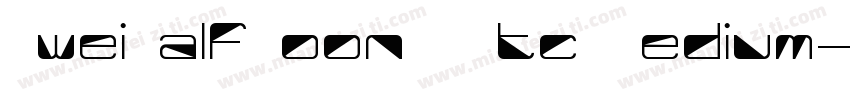 SweiHalfMoonCJKtc Medium字体转换